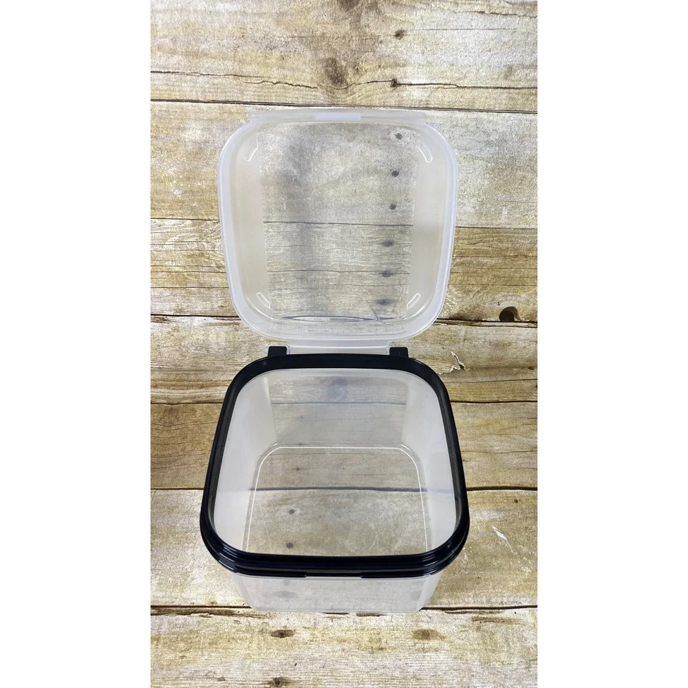 Tupperware Modular Mates Square Signature Line Container #2 Hinged Lid Clear New